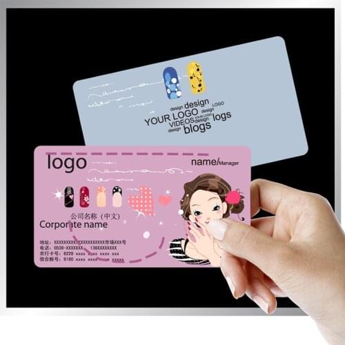 100pcs Eyelashes Name Card Free Printing Paper business cards 300g Transparent PVC paper cards with Custom logo Paper labels