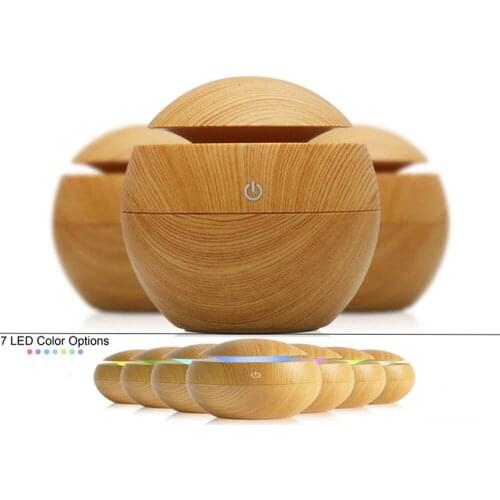 130ml usb Essential Oil Aroma Diffuser Mini Air Humidifier Home Ultrasonic Air Mist Maker 7 Color Led Lights for Home Office