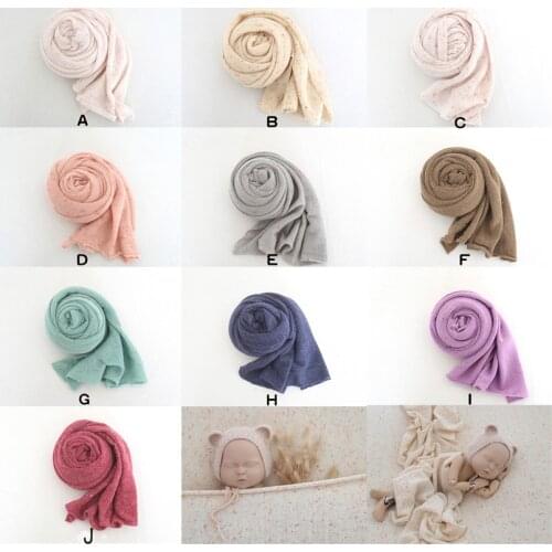 5 pieces/lot Colored Knit Stretch Wrap Textured Sweater Layer Newborn Bubble Wrap Baby Swaddle Knit Blanket Dot Fabric Props