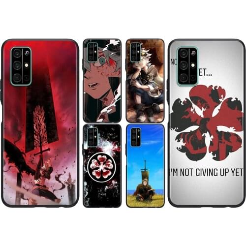 Hot Anime Black Clover For Huawei Honor 50 SE V30 View 20 V20 30i 30S 30 20S 20E 20i 20 Lite Pro Plus Soft Phone Case