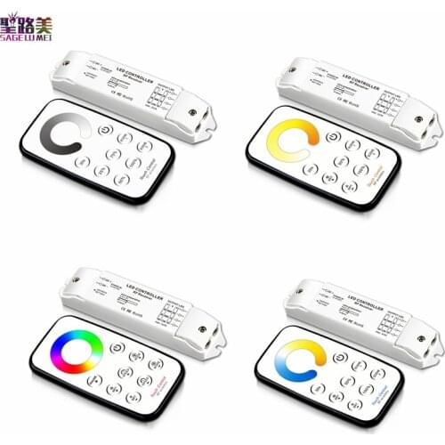 DC12V-24V Single color brightness adjustment CCT RGB Led Touch Dimmer Controller with mini RF Remote for led strip light tape