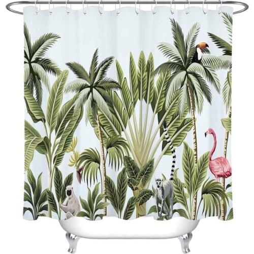 European Landscape And Architecture Shower Curtain Bathroom Screens Waterproof Eco-Friendly Polyester Fabric for Bathtub Decor