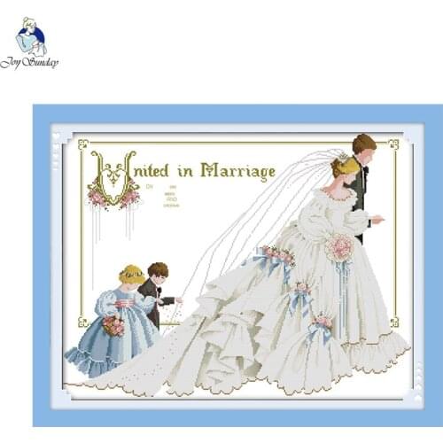 Joy Sunday Two Flower Children Cross Stitch Christmas Patterns Crafts Painting Needlework Embroidery Wedding Cross Stitch Kits