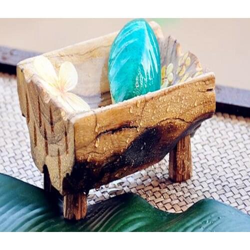 2017 Creative european-style solid wood bathroom toilet soap manual restoring essential oil soap box