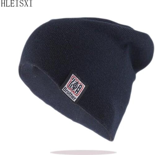 Hot Sale New Fashion Women Winter Warm Beanies Skullies Brand Casual Adult Cotton Knitted Hats Outdoor Sports Gorras Solid Bone