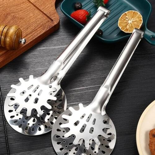 Shovel Clamp Stable Heat-resisting Creative Metal Filter Spoon with Clip Oil-frying Gadget Kitchen Filter Clip