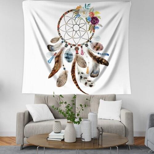 Dreamcatcher Mandala Tapestry Wall Hanging Brief Feather Tapestry Blanket Tapestries for Girl Dorm Room Decoration Drop Shipping