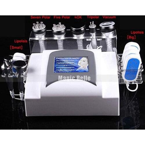 CE Approval 7 In 1 Multi-polar RF Vacuum Machine Ultrasonic 40K Cavitation Skin Lift Tightening Wrinkle Removal Slim Equipment