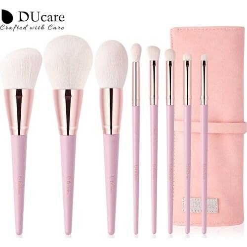 DUcare Professional Makeup Brushes Set 8pcs Eyeshadow Blending Powder Foundation Eyebrow Brushes Face Eye Cosmetic Tools