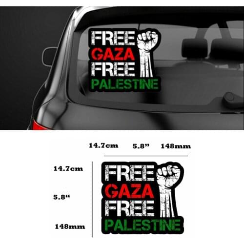 1pc Car Sticker FREE PALESTINE FREE GAZA Freedom Charity 2021 Glass Car Stickers Protest For Walls Window Cupboards Dropshipping