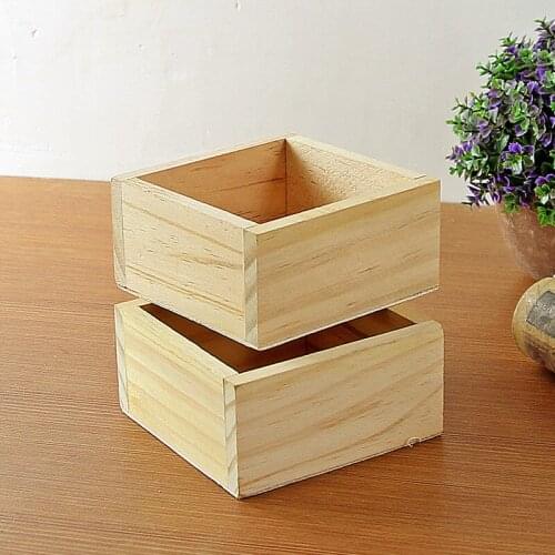 Nature Wooden Vase Blank Storage Organizer Craft for Jewelry Artificial Flower Wedding Christmas Home Garden Decoration