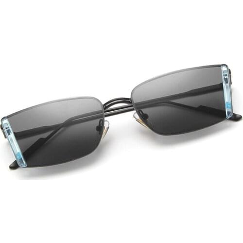 2021 new unisex trendy small frame square sunglasses fashion metal sunglasses women street driving glasses men