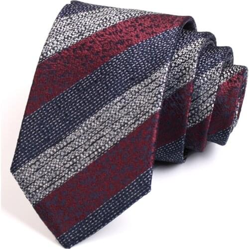 2020 New Design Gentleman Business 7CM Striped Tie High Quality Fashion Formal Neck Ties For Men Business Suit Work Necktie