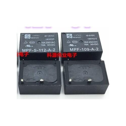 Original & New 10PCS/lot Relay MPF-S-109-A-2 9V MPF-S-112-A-2 12V MPF S 109 A 2 MPF S 112 A 2 9VDC 12VDV 4PIN