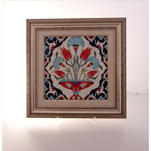 Tile Embroidered Wall Panel Special Production Handmade 35X35cm-13.7x13.7in home decor wall decor decor cork board decoration