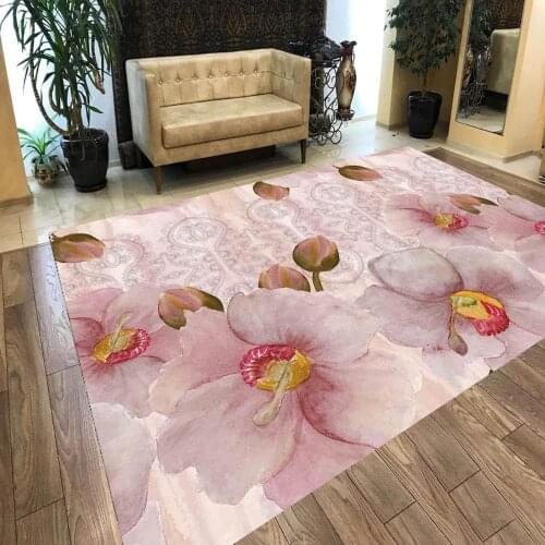 Flower 14 Pattern Anti-Slip Floor Carpet, Teenagers Carpet Modern Rug,3d digital Printing Carpet, english Carpet,Soft Rug