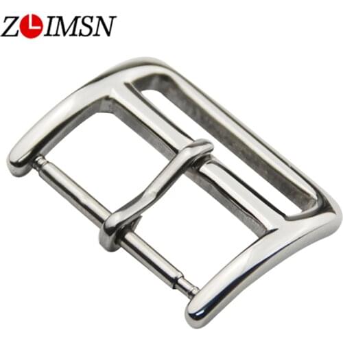 ZLIMSN 10pcs Watch Buckle for Nylon Strap 16 18 20 22mm Silver Polished Stainless Steel Clasp Men Women Watches Accessories