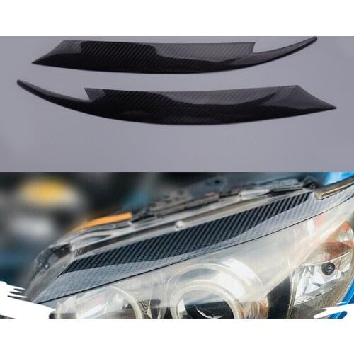 1 Pair Car Headlight Eyelids Eyebrows Plastic Carbon Fiber Style Fit For Subaru Impreza WRX STi X 10th GRB 2008 2009 2010 2011