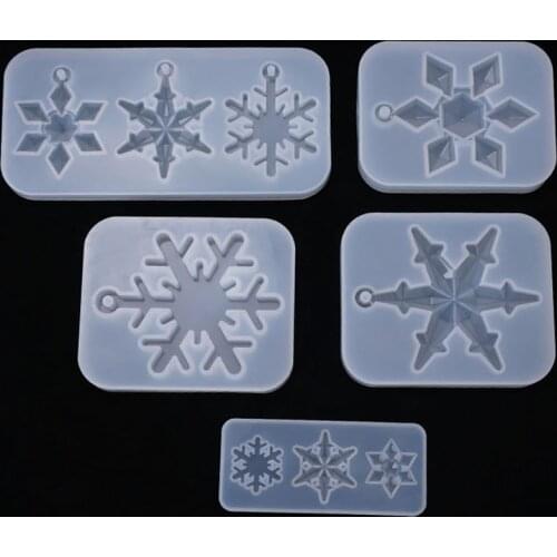 Christmas Snowflake Pendant Silicone Molds for Resin Charms Molds For DIY Pendant Jewelry Making Finding Molds