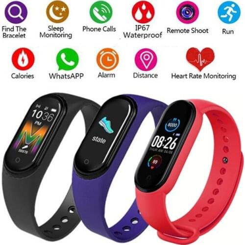 Smart Watches Bluetooth Bracelet Sport Watch Fitness Tracker Rate Blood Pressure SmartBand Wristband for Android IOS