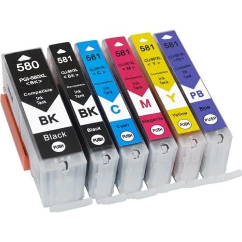 Vilaxh PGI580 CLI581 Compatible Ink Cartridges For Canon Pixma TS6150 TR7550 TS8150 TR8550 TS9150 TS9155
