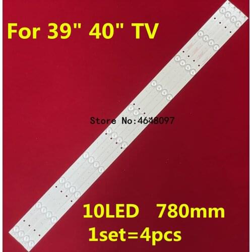 4pcs LED backlight strip 10 lamp for HL-10400A28-1001S-01 A0 Compatible with ZDCX39D10-ZC14FG-05