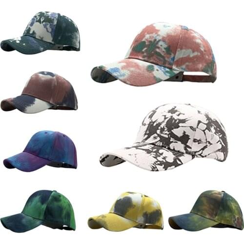 Vintage Outdoor Festival Tie Dye Baseball Cap Summer Sun Cap Women Men