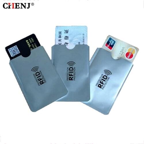 10pcs Aluminum Foil Anti-degaussing Card Cover RFID Shielding Bag NFC Credit Card Anti-theft Brush ID Card Protector