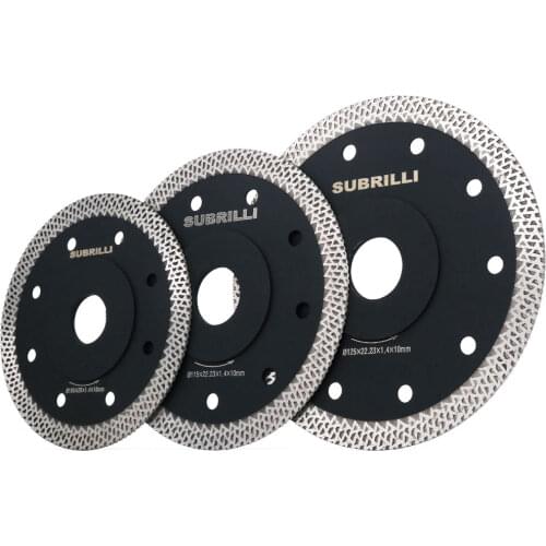 105/115/125mm 2pcs/Set Super Thin Diamond Saw Blades Turbo Rim Segment Cutting Discs For Ceramic Tile Porcelain Stone