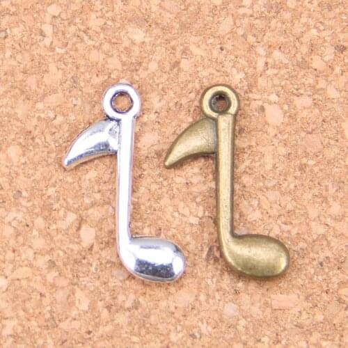 116pcs Charms musical note 23x13mm Antique Pendants,Vintage Tibetan Silver Jewelry,DIY for bracelet necklace