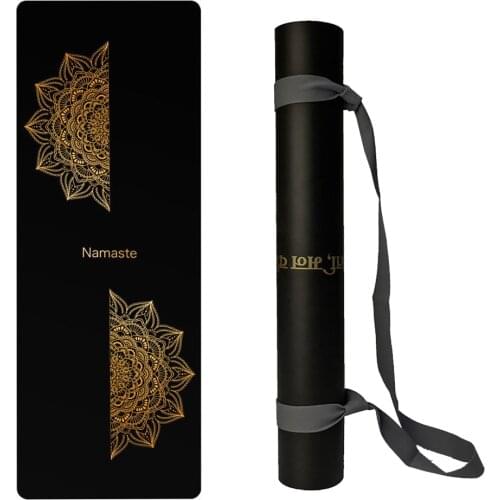 183*68Cm Natural Rubber Yoga Mat Golden Mandala Fitness Sport Mats With Position Line Exercise Mat ship from overseas warehouse