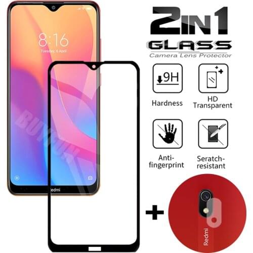 2in1 Screen Film Glass For Xiaomi Redmi 10x 4g 10x 5G 7 8 9 Screen Protector on For Redmi 7a 8a 9a 9c Premium Protective Glass