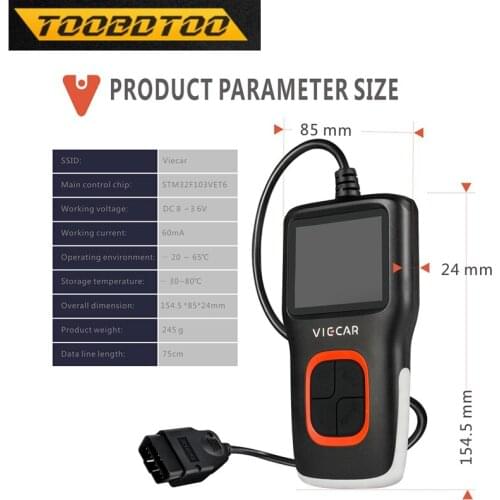 202 Viecar VP101 Car Code Reader OBD 2 EOBD/OBD2 Scanner For BMW For Opel Diagnostic Automotive scan Auto Tool PK ELM 327 CR3001