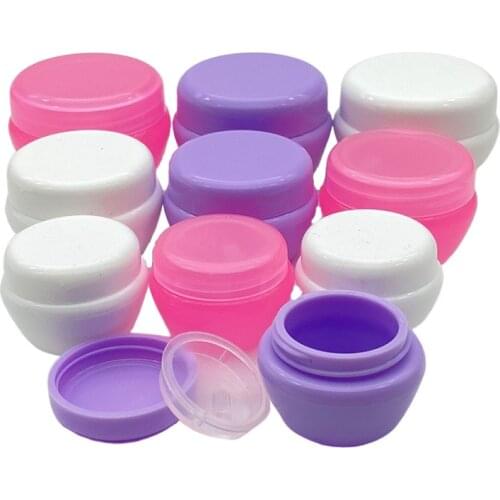 5pcs 5g/10g/20g/30g Empty Plastic Travel Cosmetic Jars Makeup Container Mushroom Bottles Vials Face Cream Sample Pots Gel Boxes