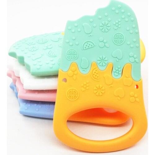 Chengkai 5PCS Cute Silicone Ice Cream Teether DIY BPA Free Baby Cartoon Pacifier Dummy Pendant Nursing Jewelry Crafts Lovely Toy