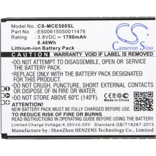 Cameron Sino 1700mAh battery for MOBISTEL Cynus E5 E5 4G E500615050011476 Mobile, SmartPhone Battery