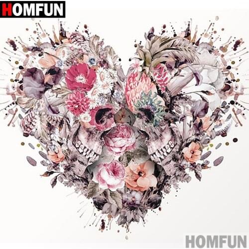 HOMFUN 5D DIY Diamond Painting Full Square/Round Drill "Heart flower" 3D Embroidery Cross Stitch gift Home Decor A00911