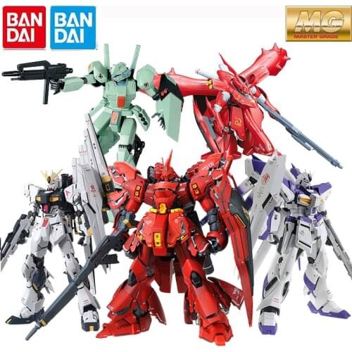 Bandai Original Assembly Model MG Counterattack Chars Ka Niu Gundam Sazabi Nightingale Jegan Manatee Gundam Kids Toy Gift