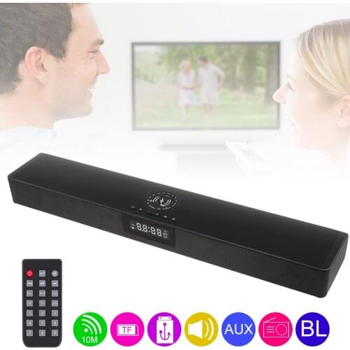 BS-39B Home Theater Multi-function Bluetooth Soundbar Speaker with Wireless Charging Alarm Clock for Smart phone PC TV Sound Bar