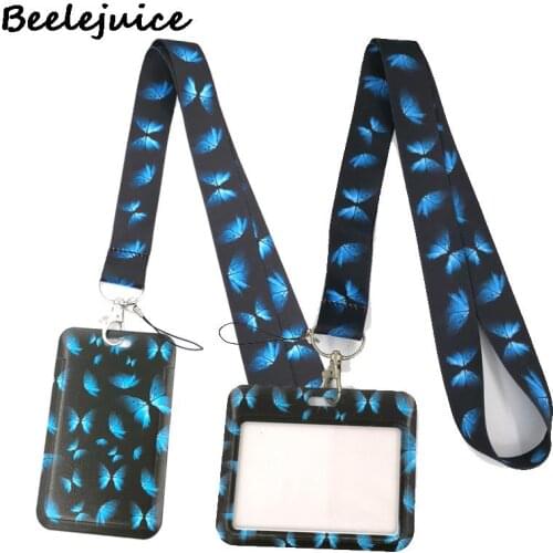 Art Butterfly Monarch Credit Card ID Holder Bag Student Women Travel Bank Bus Business Card Cover Badge Accessories Gifts