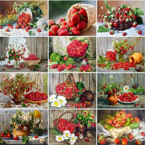 EverShine DIY 5D Diamond Painting Kits Landscape Diamond Embroidery Fruit Hot Sale Mosaic Picture Of Rhinestones Handmade Hobby
