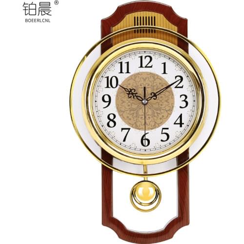 European Vintage Wall Clock Swing Clock Wall Watch Mechanism Living Room Bedroom Silent Secret Stash Pendule Mural Decor SC390