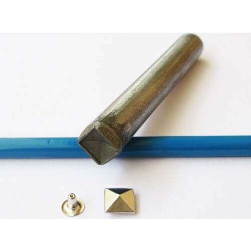 100SET SILVER DIY Pyramid Rivet Tool Drum Rivet Die set Arched Square Pin Mounting Abrasives mould 8mm 10mm 12mm