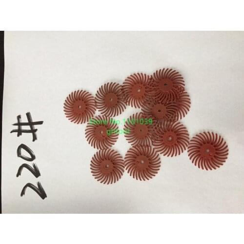 Red Color Grit 220# 1" Dia Jewelry Making Tools Radial Bristle Discs Polishing Brushes 100pcs/lot ghtool