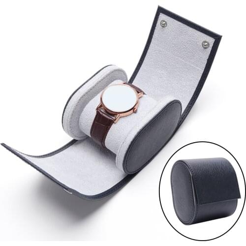 PU Leather 1 Slot Watch Box Handmade Watch Roll Travel Case Wristwatch Pouch Exquisite Camouflage in Out Organizer
