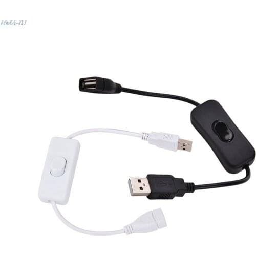 Woopower Copper Material USB Cable Male to Female Switch ON OFF Cable Toggle LED Lamp Power Line 28cm
