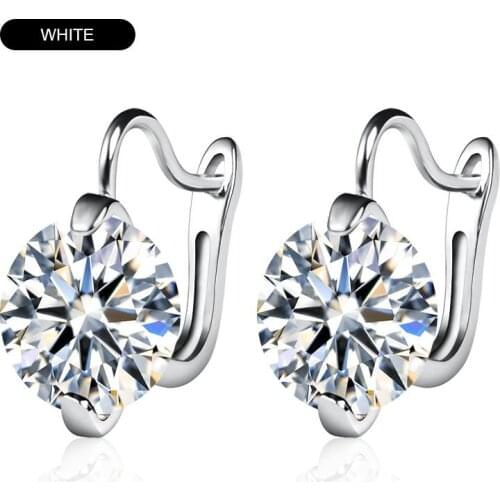 MISANANRYNE Classic cute Earrings 8 Color Big Crystal Hoop Earrings for Party Casual Shopping Jewelry Accessories