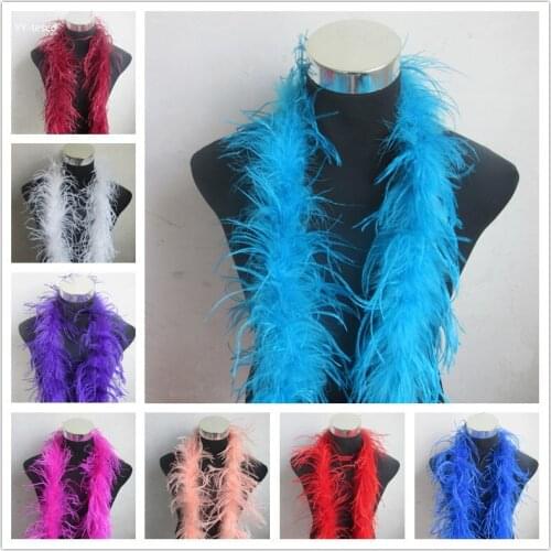 Beatiful 20Meters/Lot 10pcs natural Ostrich Feather Boa Quality fluffy Costumes/Trim for Party/Costume/Shawl/Craft Available