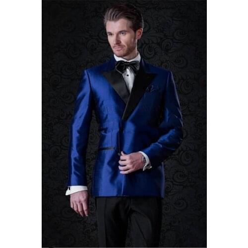 Handsome Groomsmen Double-Breasted Groom Tuxedos Wedding Dress Men Suits Blazer Prom Dinner (Jacket+Pants+Tie) K216