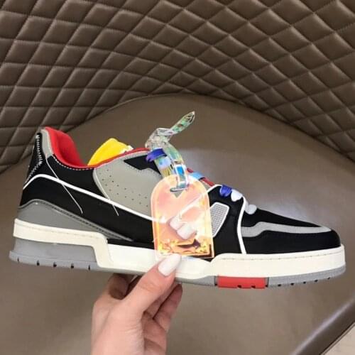 Men Running Shoes Black Genuine Leather High Quality Sport Shoes for Women Outdoor Walking Casual Lovers Fashion Female Sneakers